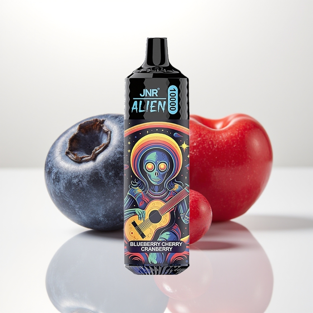 JNR Alien 10000 Puffs Vape Desechable Arándano Cereza Azul con RGB y Tipo-C