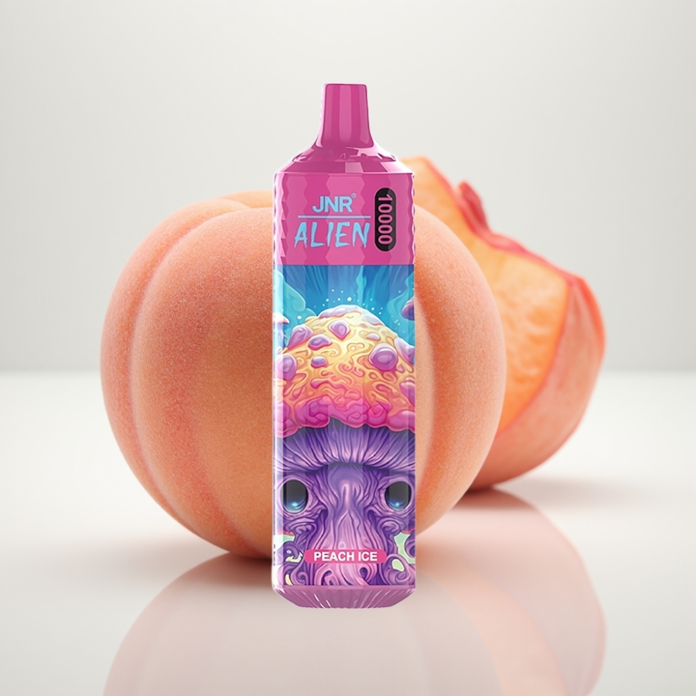 JNR Alien 10000 Puffs Vape Desechable - Durazno Hielo, 850mAh, Tipo-C, LED RGB