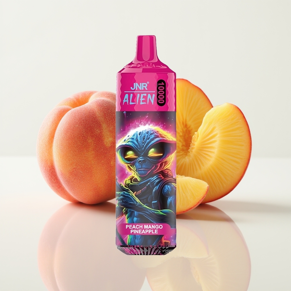JNR Alien 10000 Puffs Vape Desechable – Durazno Mango Piña, 850mAh, Carga Rápida