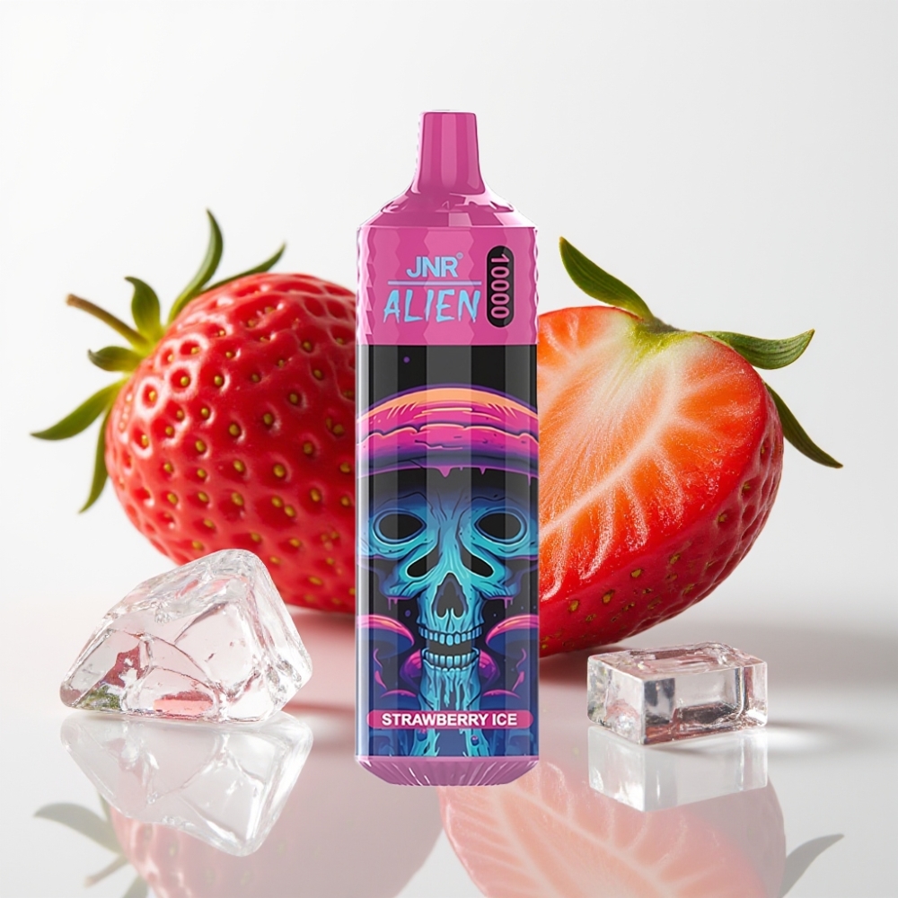 JNR Alien 10000 Puffs Vape Desechable Fresa Helada - 850mAh, Tipo-C, LED RGB
