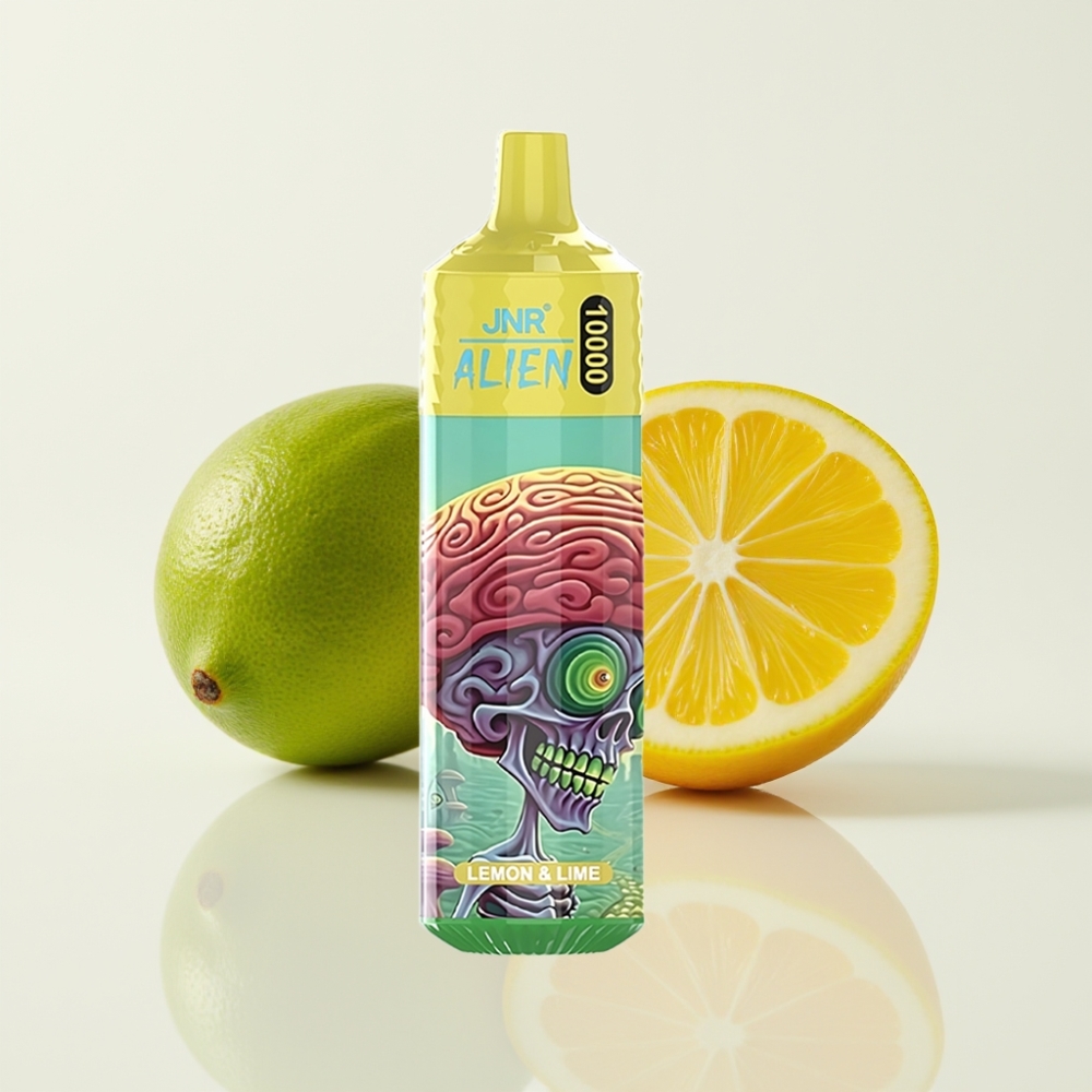JNR Alien 10000 Puffs Vape Desechable Limón & Lima - 850mAh, Tipo-C, LED RGB