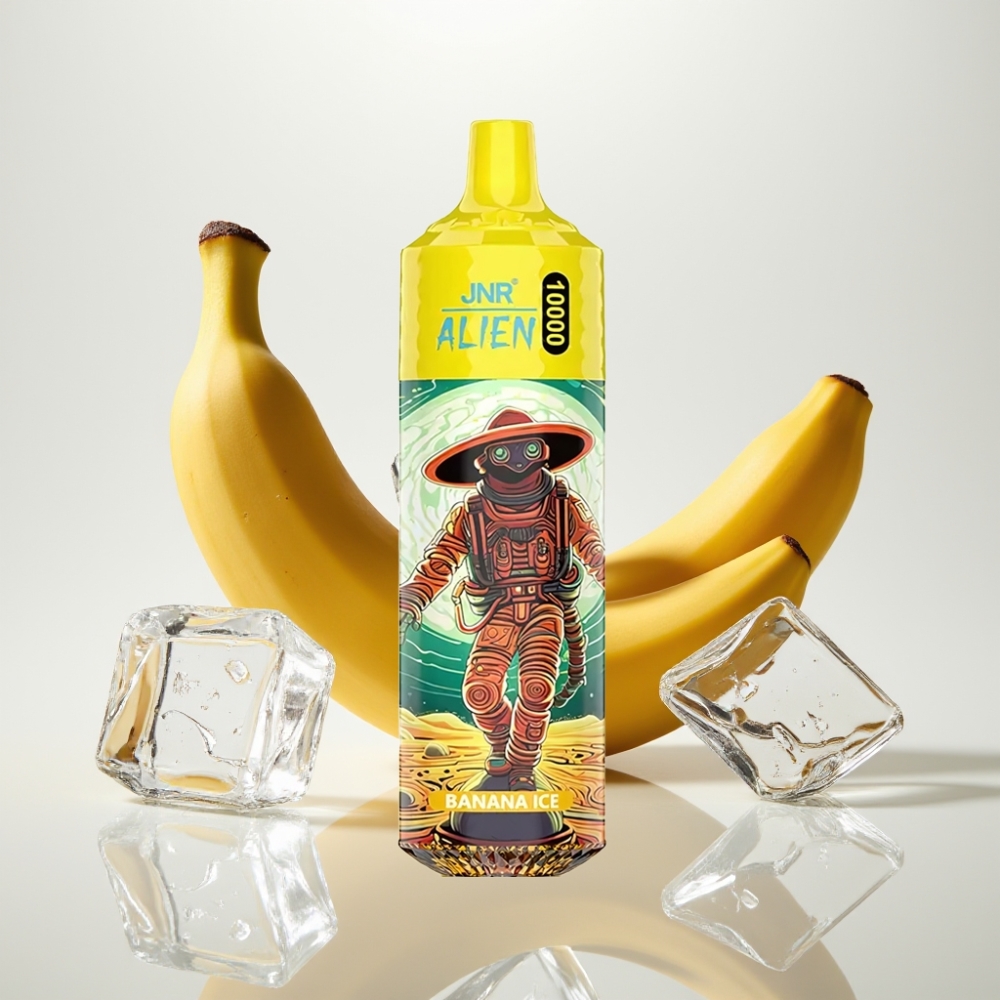 JNR Alien 10000 Puffs Vape Desechable Plátano Helado – 850mAh, Tipo-C, RGB