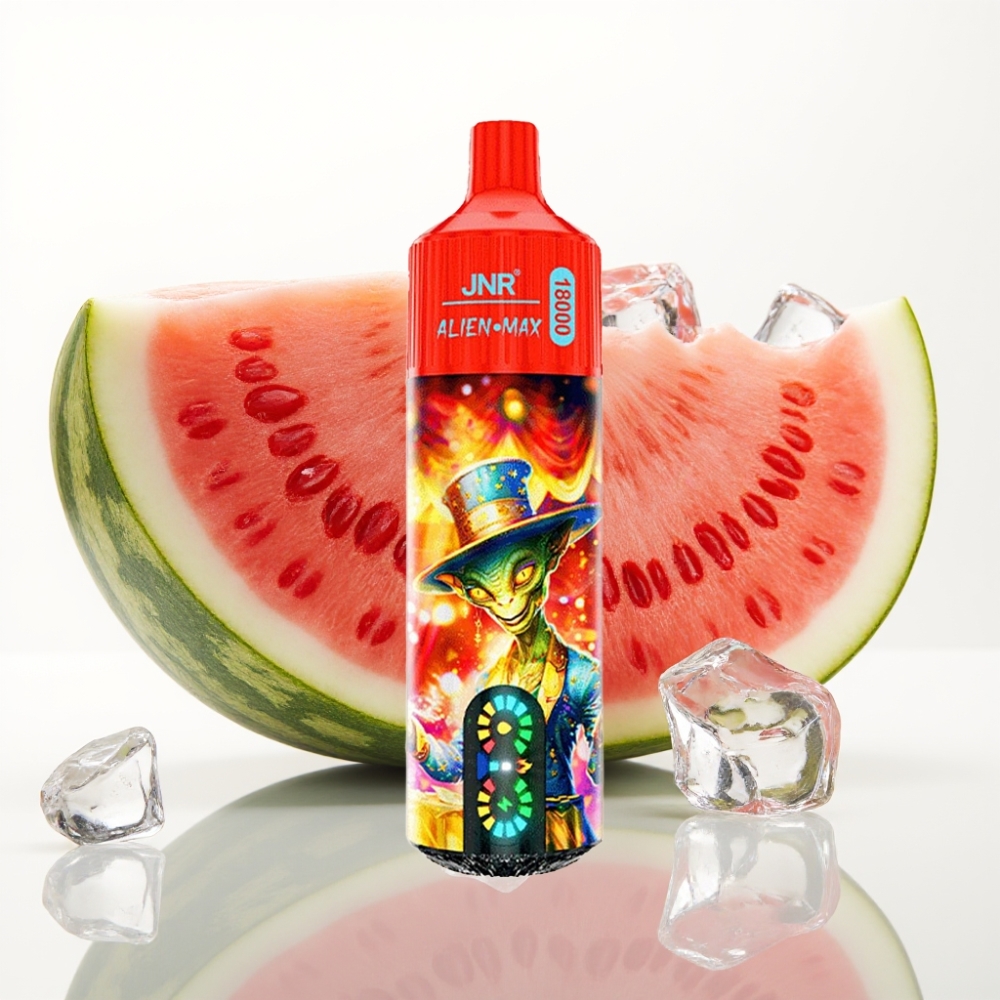 JNR Alien Max 18000 Puffs Vape Sabores Sandía Helada - LED, Dual Mesh, Tipo-C