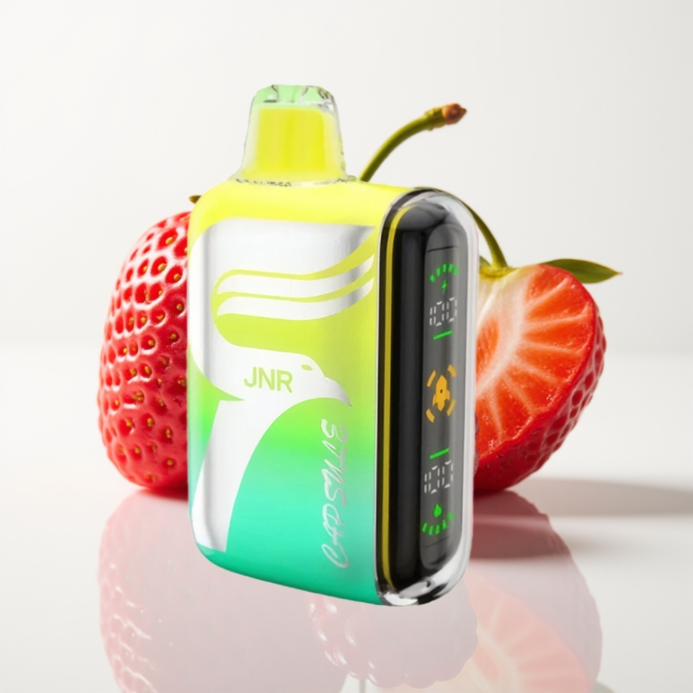 JNR Capsule 15000 Puffs Fresa Frambuesa Cereza - 20ml, Dual Mesh, 850mAh, Tipo-C