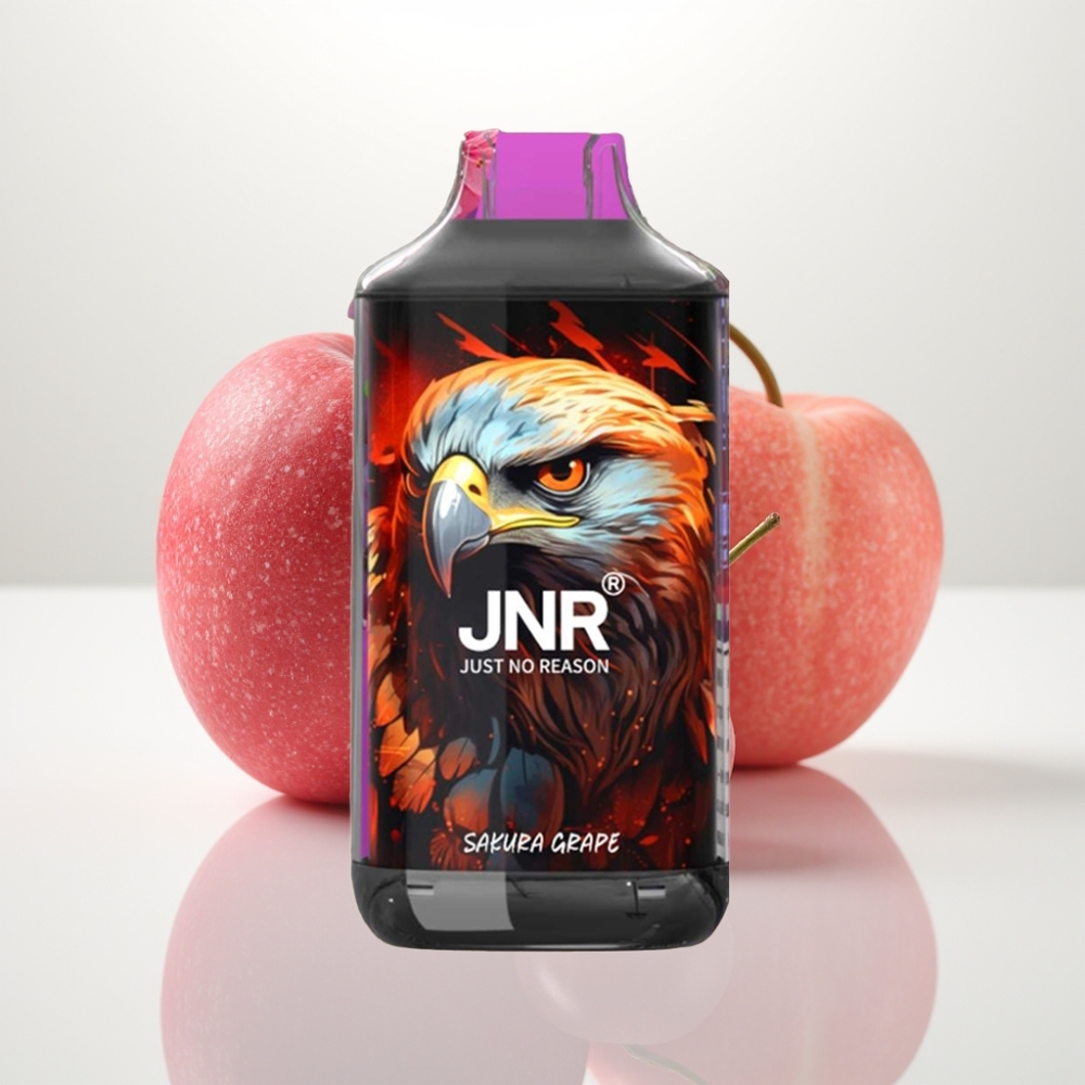 JNR Falcon 16000 Puffs Vape Desechable Uva Sakura – 22ml, Doble Malla, Tipo C