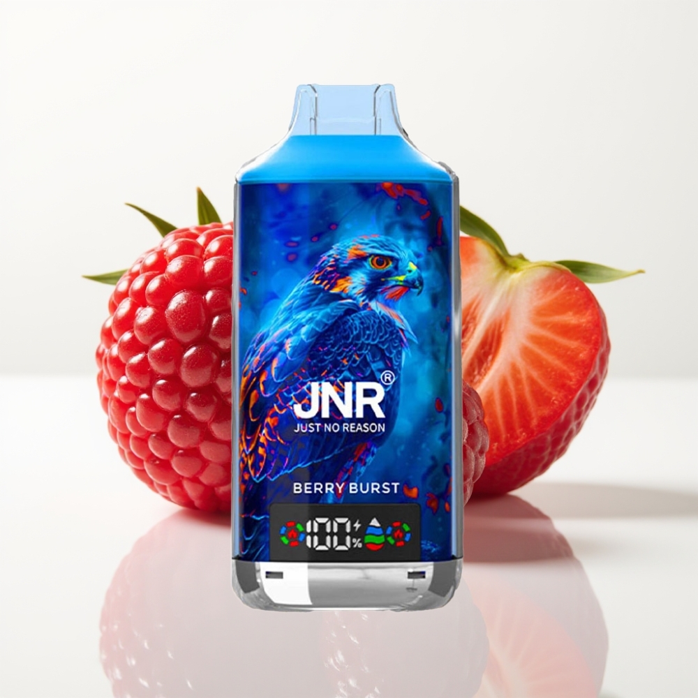 JNR Falcon X 18000 Puffs Berry Burst - Doble Malla, Pantalla Digital, Tipo-C