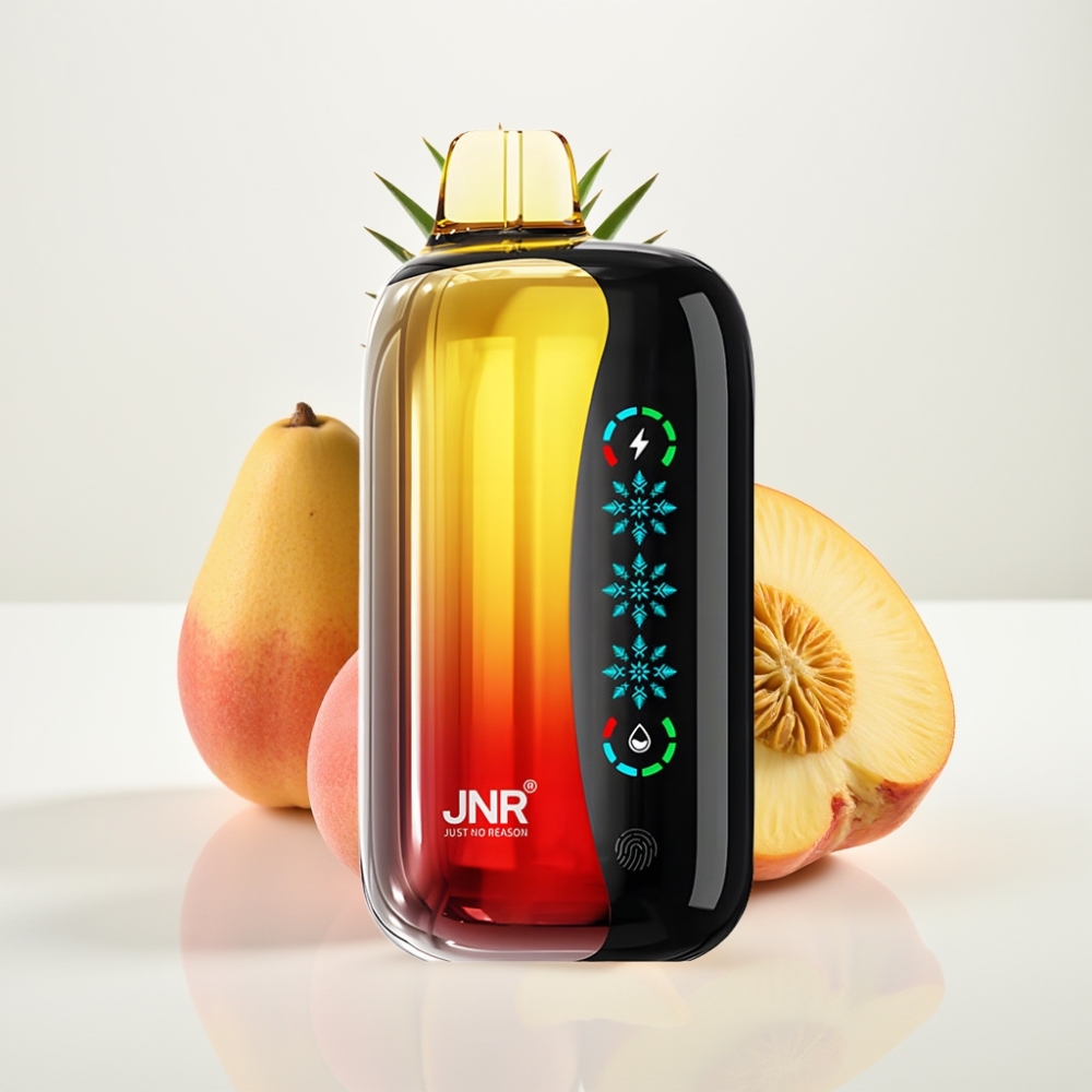 JNR Flex Ice 21000 Puffs Vape Desechable - Durazno Mango Piña, Ajuste de Hielo, Pantalla Táctil