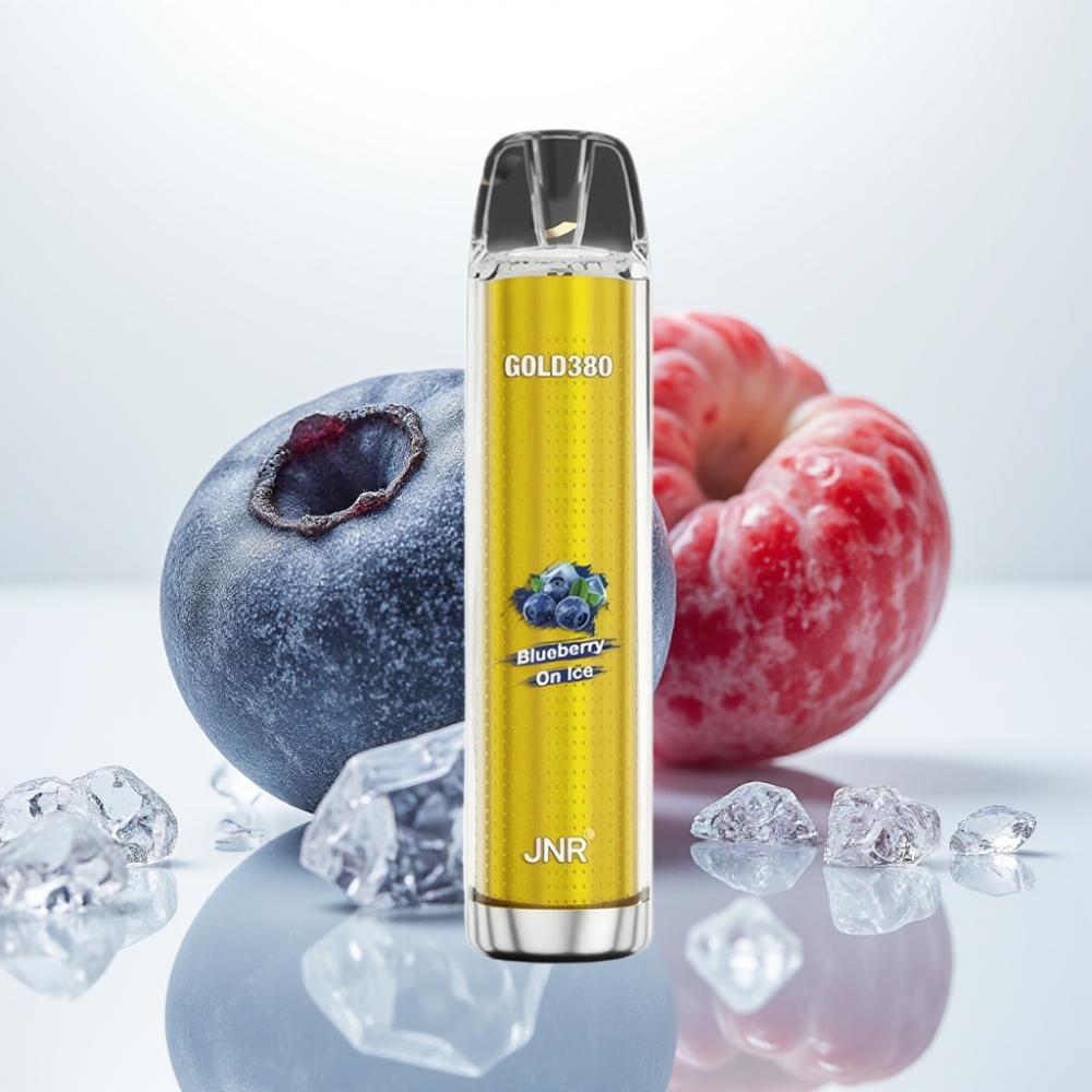JNR Gold380 6000 Puffs Vape Desechable Arándano Helado - 1500mAh, 13ml, 0%/2%/5% Nic
