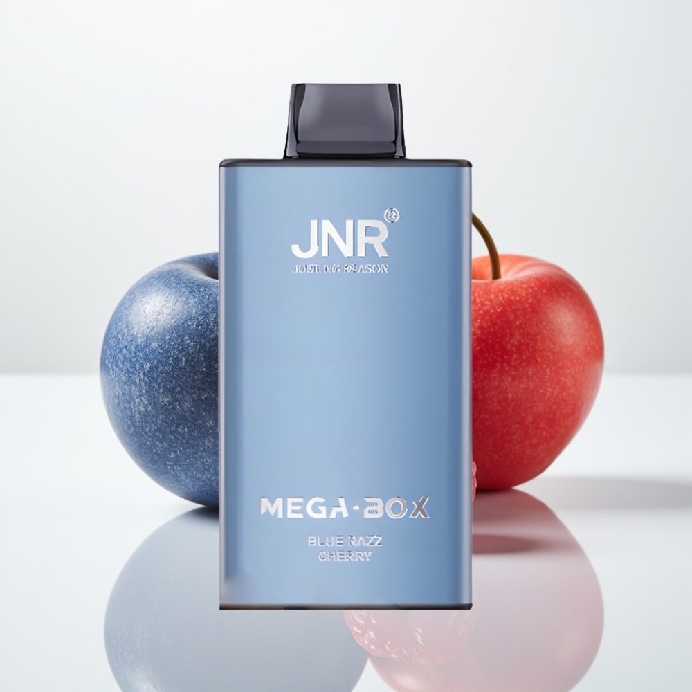 JNR Mega Box 25000 Puffs Vape Desechable - Cereza Frambuesa Azul, 30ml, Carga Rápida Type-C