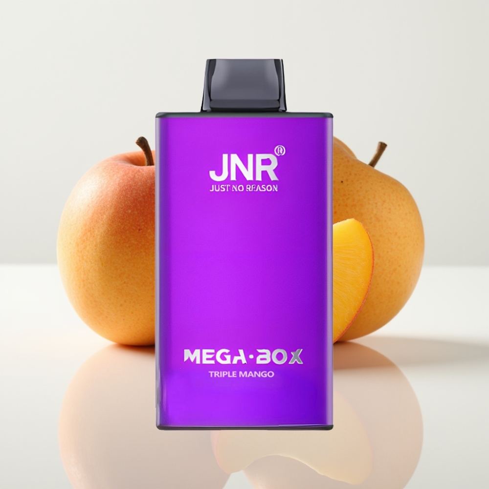 JNR Mega Box 25000 Puffs Vape Desechable Triple Mango – 30ml, Carga Rápida Tipo-C