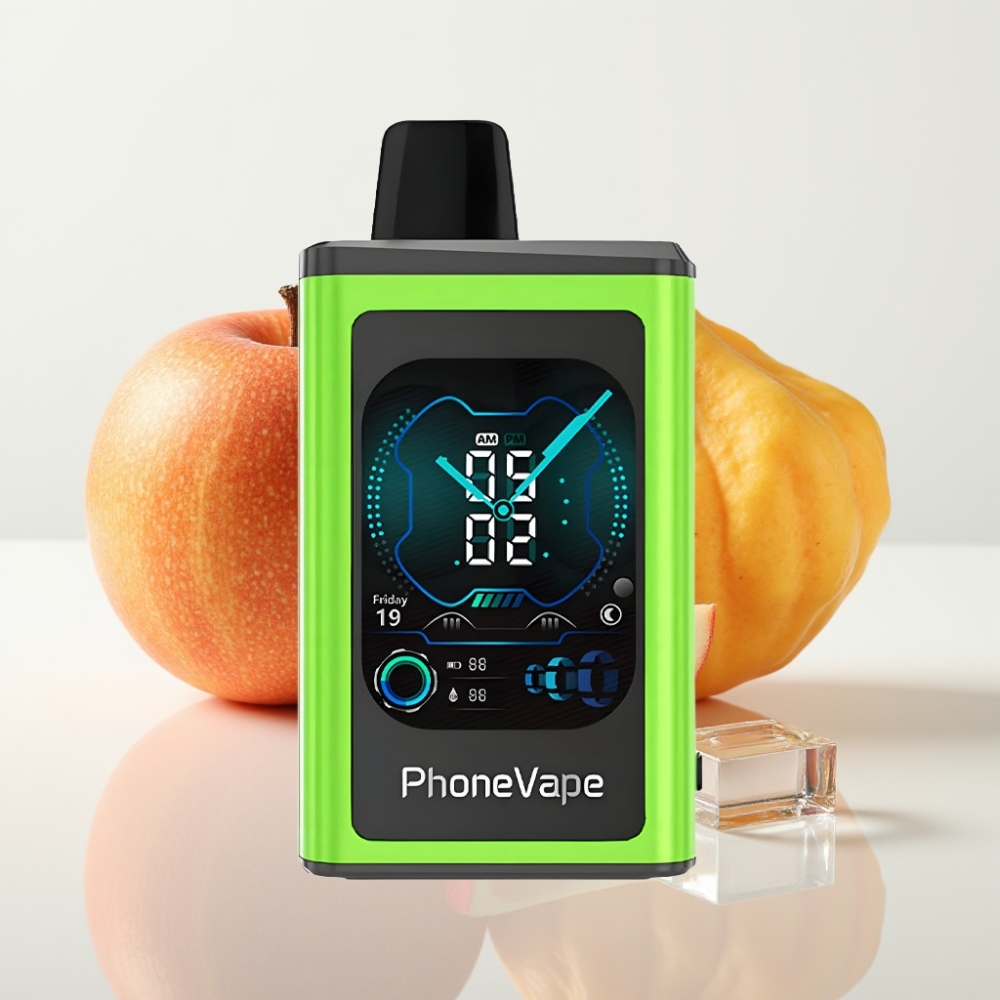 JNR PhoneVape 30000 Caladas Recargable con Manzana Ácida Helada y Tipo-C