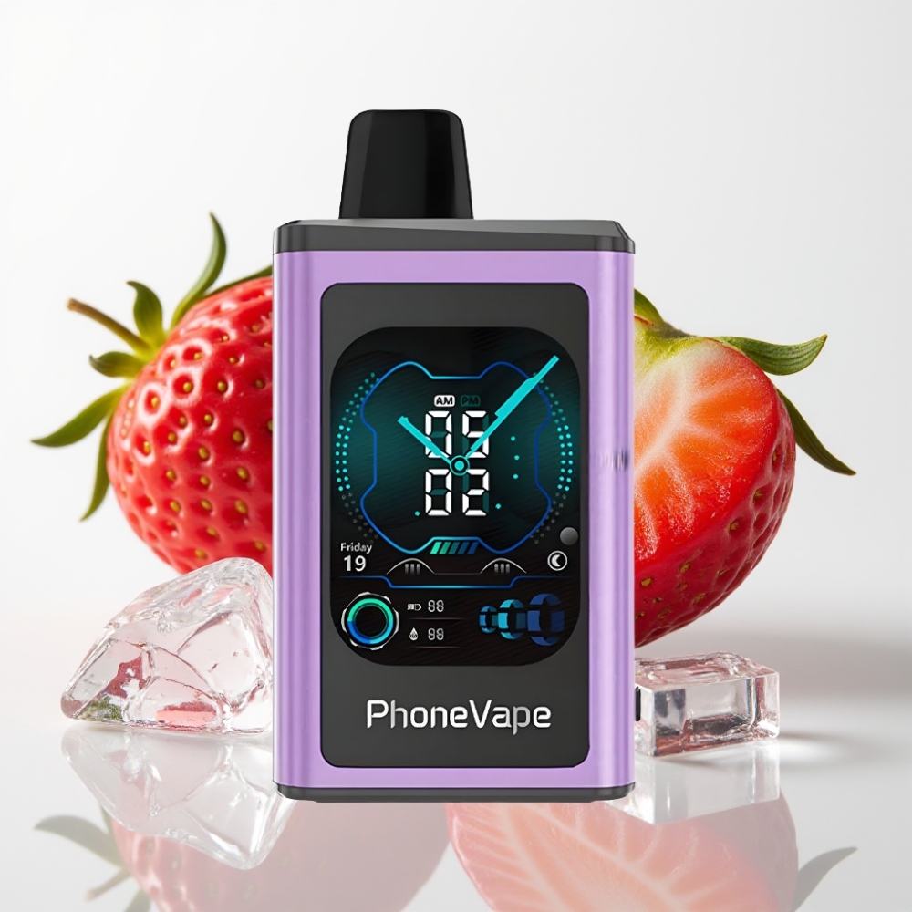 JNR PhoneVape 30000 chupadas Recargable con Turbo y Aire Ajustable Fresa Helada