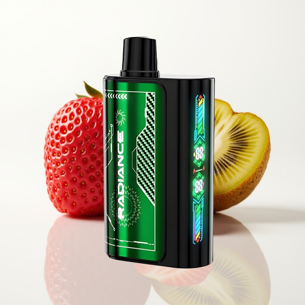 JNR Radiance 31000 Puffs Vape Recargable con Pantalla y Doble Malla Fresa Kiwi