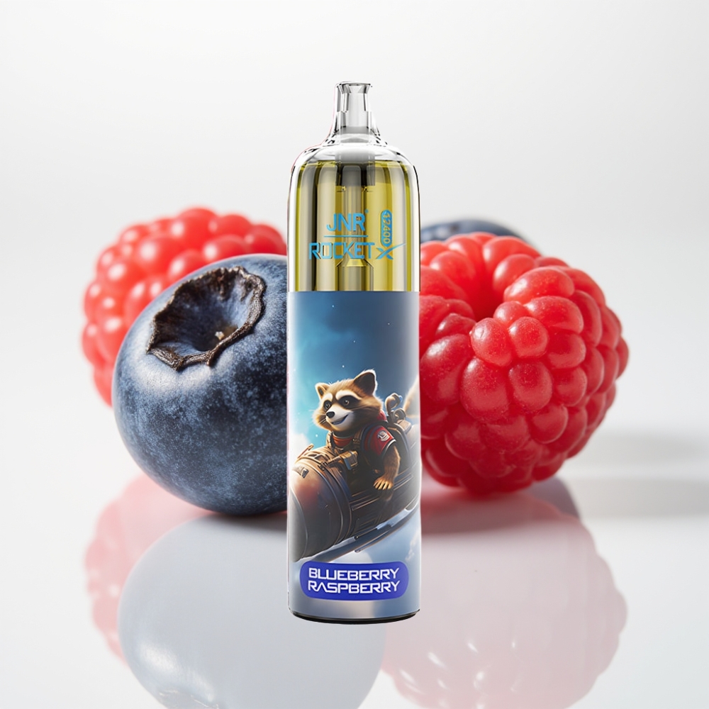 JNR Rocket-X 12400 Puffs Vape Desechable con Arándano Frambuesa, Tipo-C, 25ml