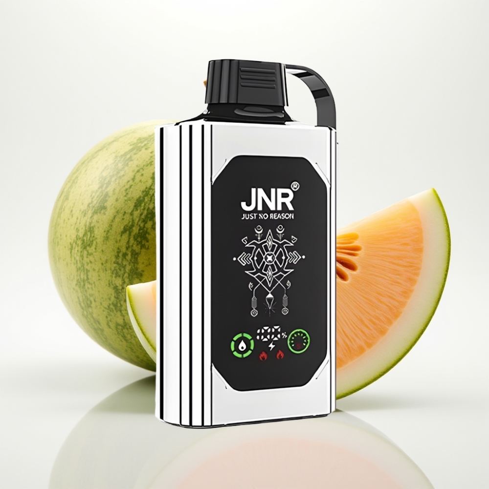 JNR Shisha Hookah Box 20500 Puffs - Doble Melón Menta, HD Display, 25ml, Tipo-C