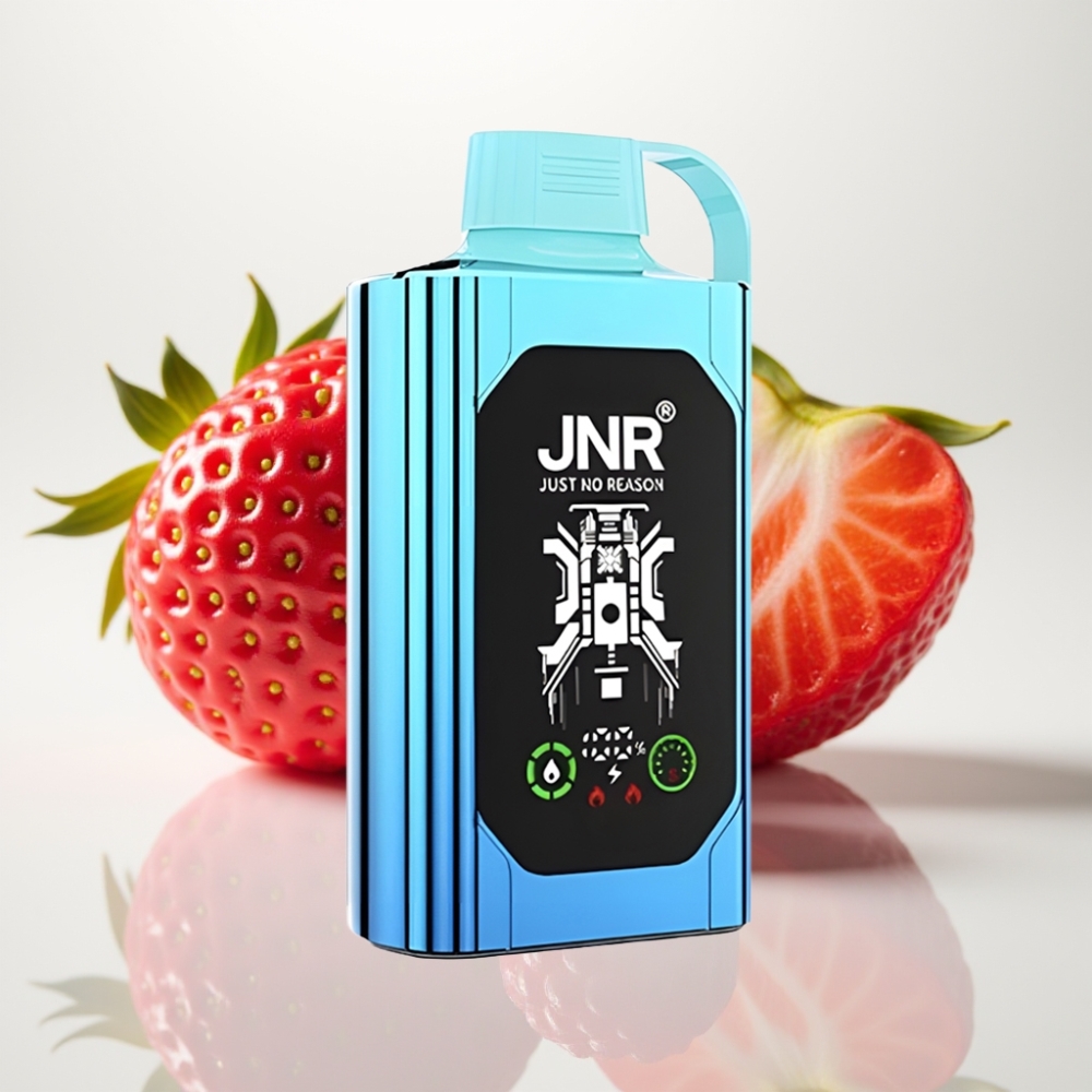 JNR Shisha Hookah Box 20500 Puffs - Fresa Frambuesa Caramelo, Pantalla HD, Doble Malla
