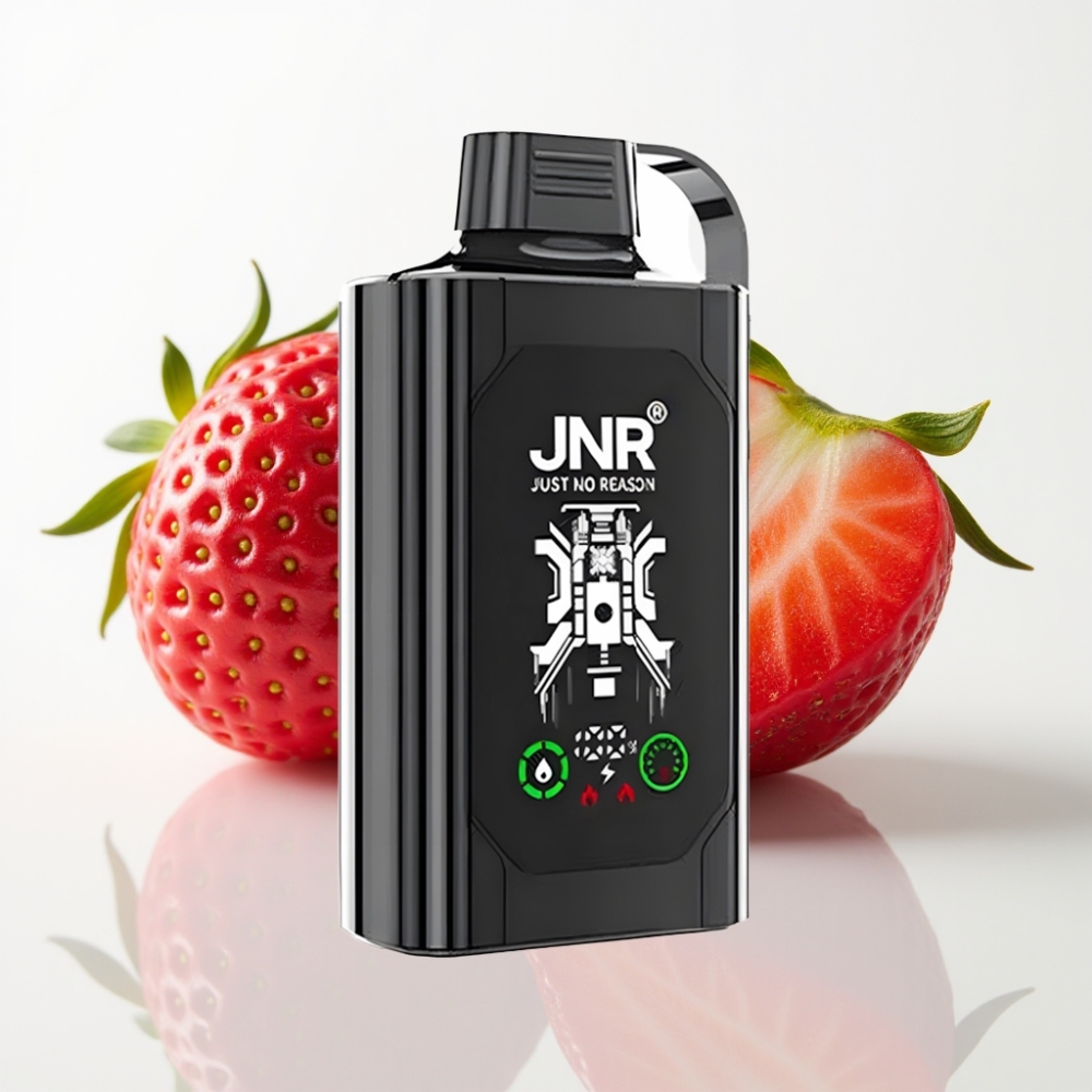 JNR Shisha Hookah Box 20500 Puffs - Fresa Uva, Pantalla HD, Doble Malla, Tipo-C