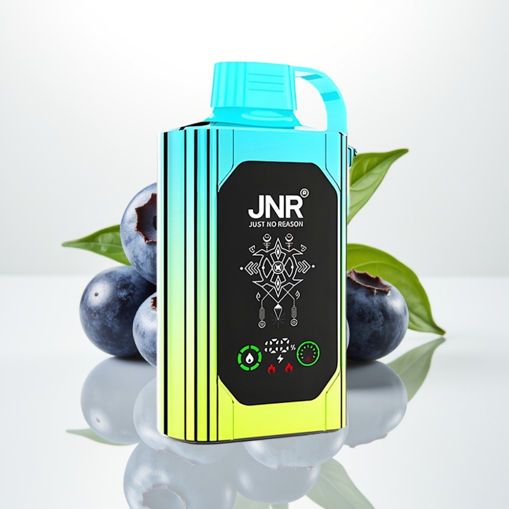 JNR Shisha Hookah Box 20500 Puffs - Menta Arándano, Pantalla HD, Doble Malla