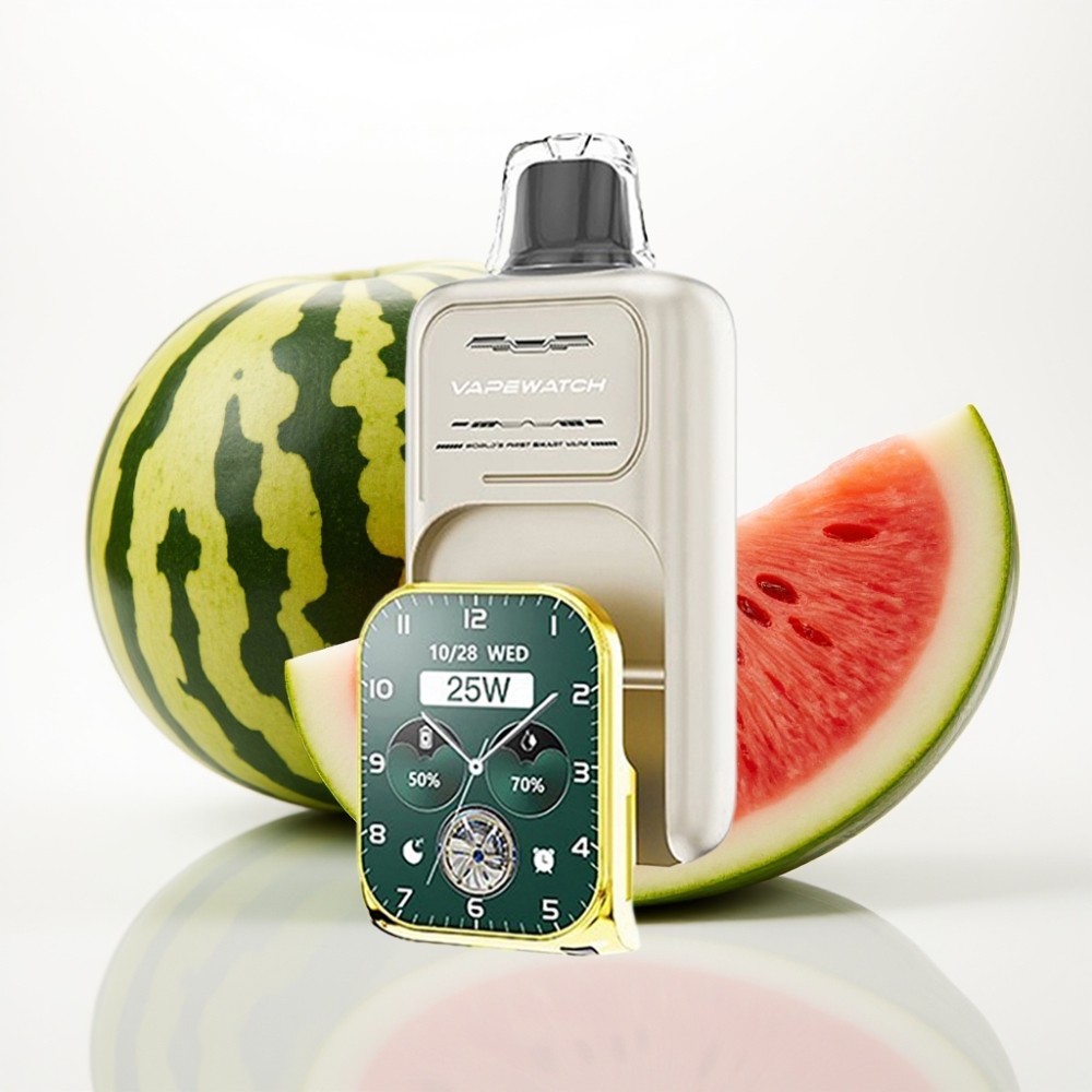 JNR VapeWatch 30000 Puffs Sandía Helada - 19mL, Doble Malla, Tipo-C