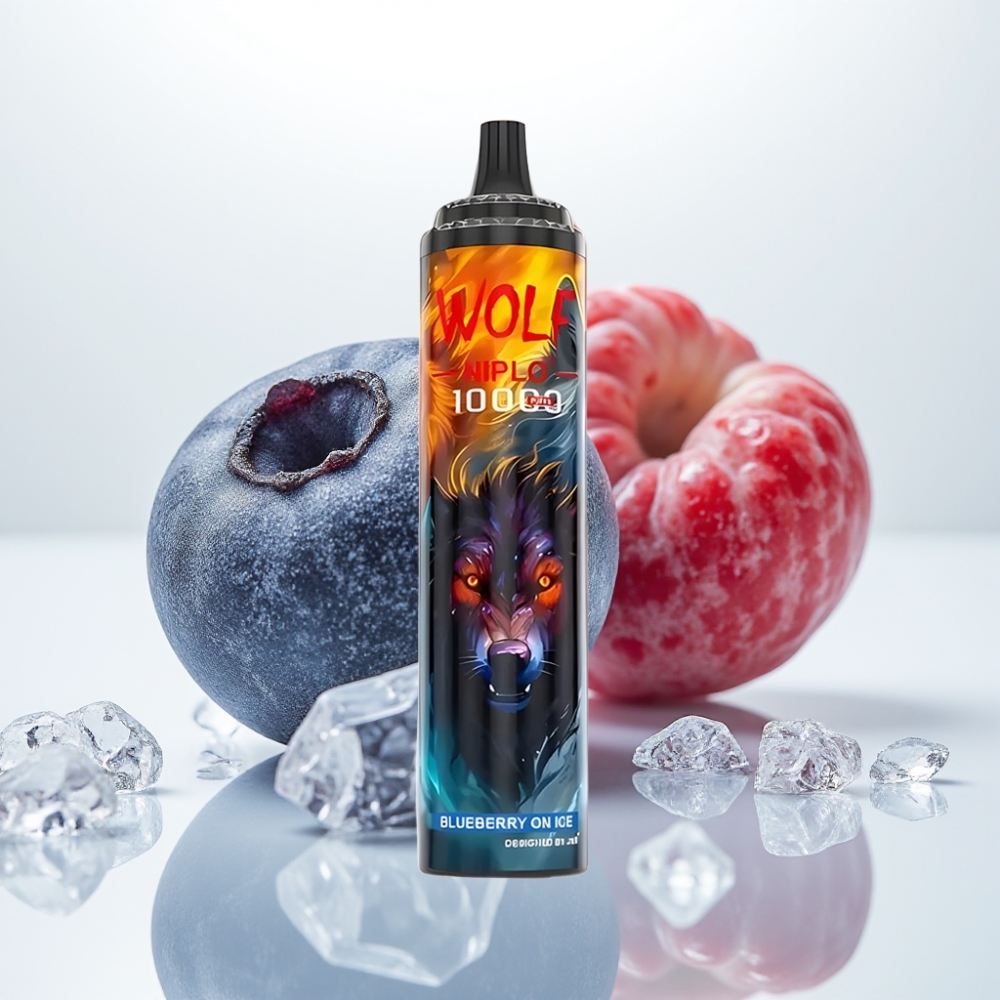JNR Wolf Niplo 10000 Puffs Vape Desechable Arándano con Hielo - 20ml, 5% Nicotina, Tipo-C