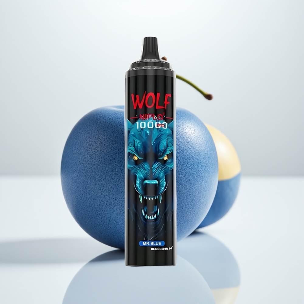 JNR Wolf Niplo 10000 Puffs Vape Disposable Mr Azul – 20ml, 5%, Tipo-C