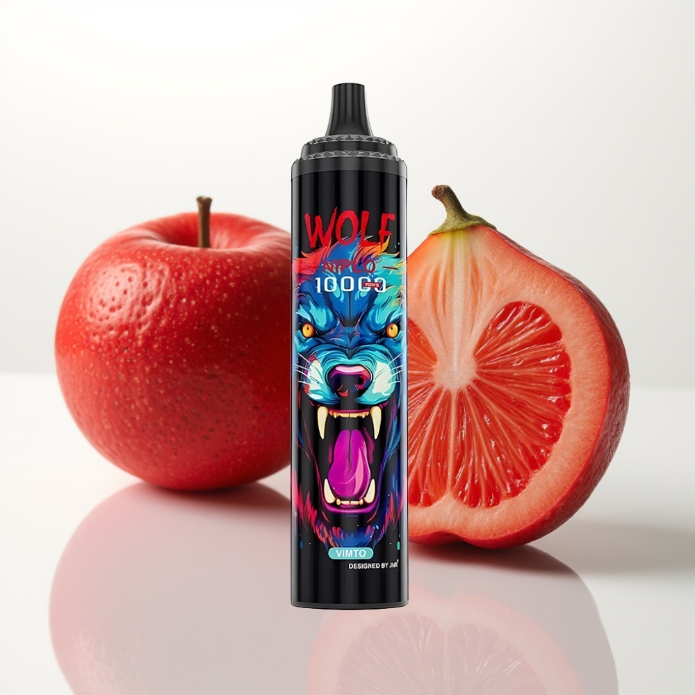 JNR Wolf Niplo 10000 Puffs Vape Vimto - 20ml, 5% Nicotina, Carga Rápida Type-C