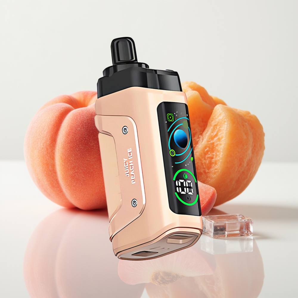 Razz Bar 45000 Puffs Vape Desechable Melocotón Jugoso y Hielo con Bobina Mesh 1.0 Ohm