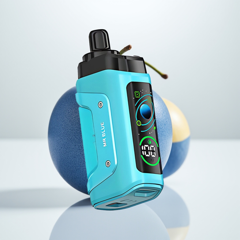 Razz Bar 45000 Puffs Vape Desechable Sr. Azul con Bobina Mesh 1.0 Ohm