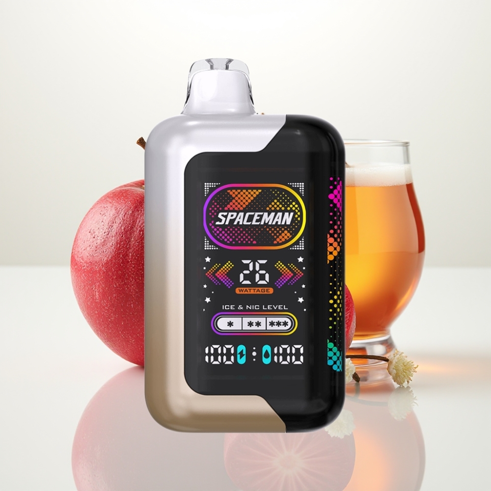 Spaceman SP40000 Cero Nicotina Disposable Vape - 20ml, 40000 Puffs, Pantalla LED, Carga USB-C, Sabor Root Beer