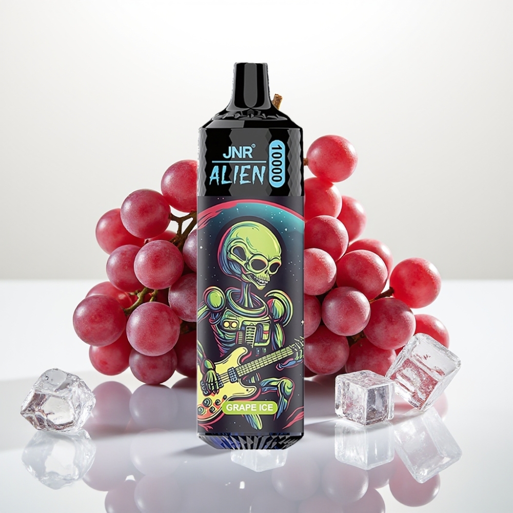 JNR Alien 10000 Puffs Vape Desechable Uva Helada con RGB y Carga Rápida