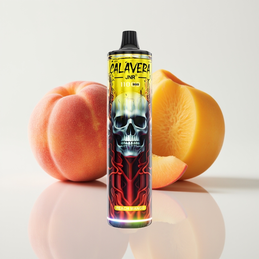 JNR Calavera 11000 Puffs Vape Desechable Durazno Mango Tipo-C 850mAh 21ml