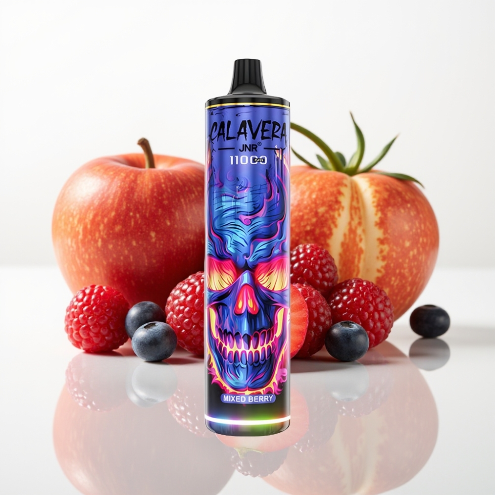 JNR Calavera 11000 Puffs Vape Desechable con Baya Mixta y Carga Tipo-C
