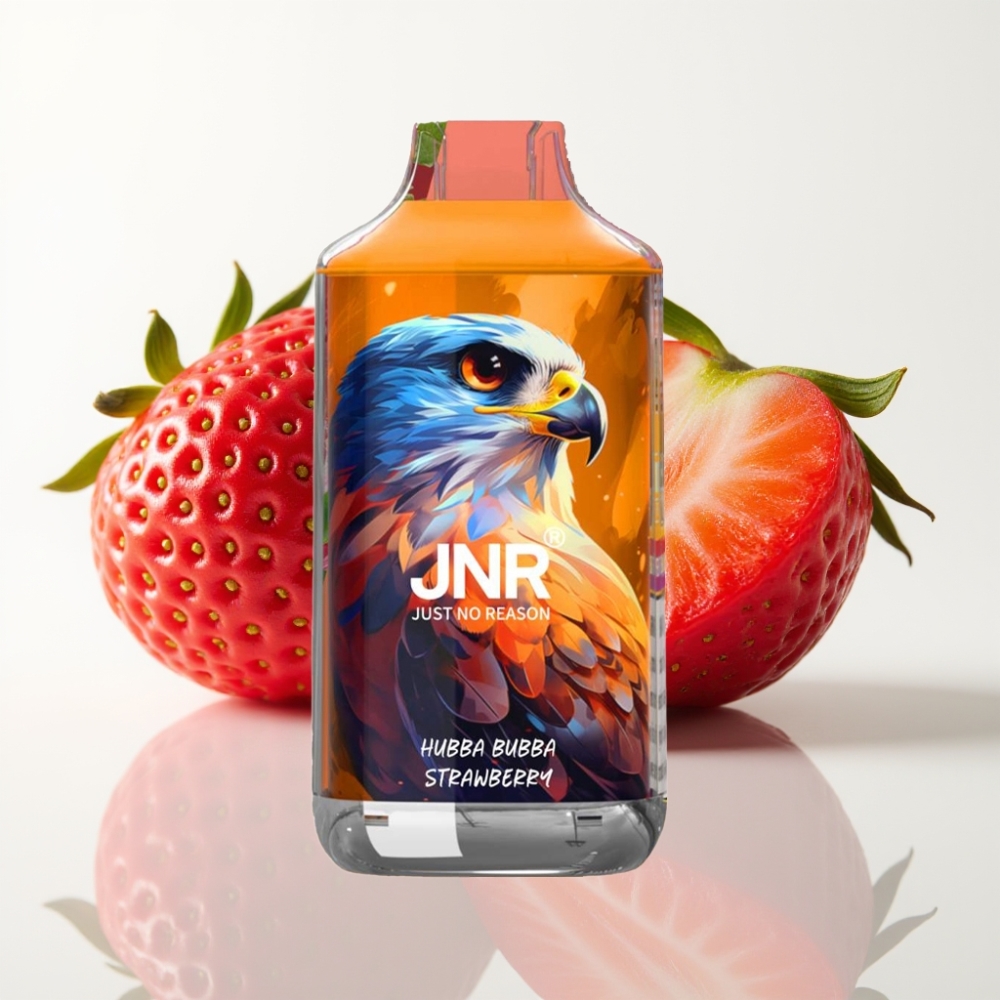 JNR Falcon 16000 Puffs Vape Desechable Fresa Hubba Bubba con Doble Malla y USB-C