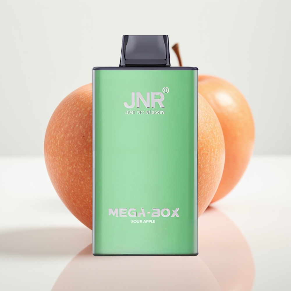 JNR Mega Box 25000 Puffs Manzana Ácida – 30ml Doble Bobina Carga Rápida Type-C