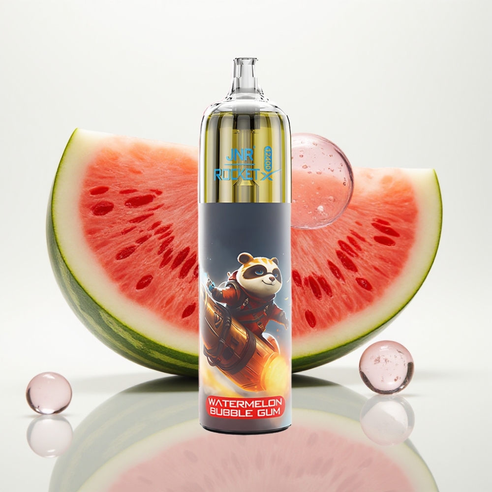 JNR Rocket-X 12400 Puffs Vape Desechable con Aire Ajustable y Sabor Chicle de Sandía