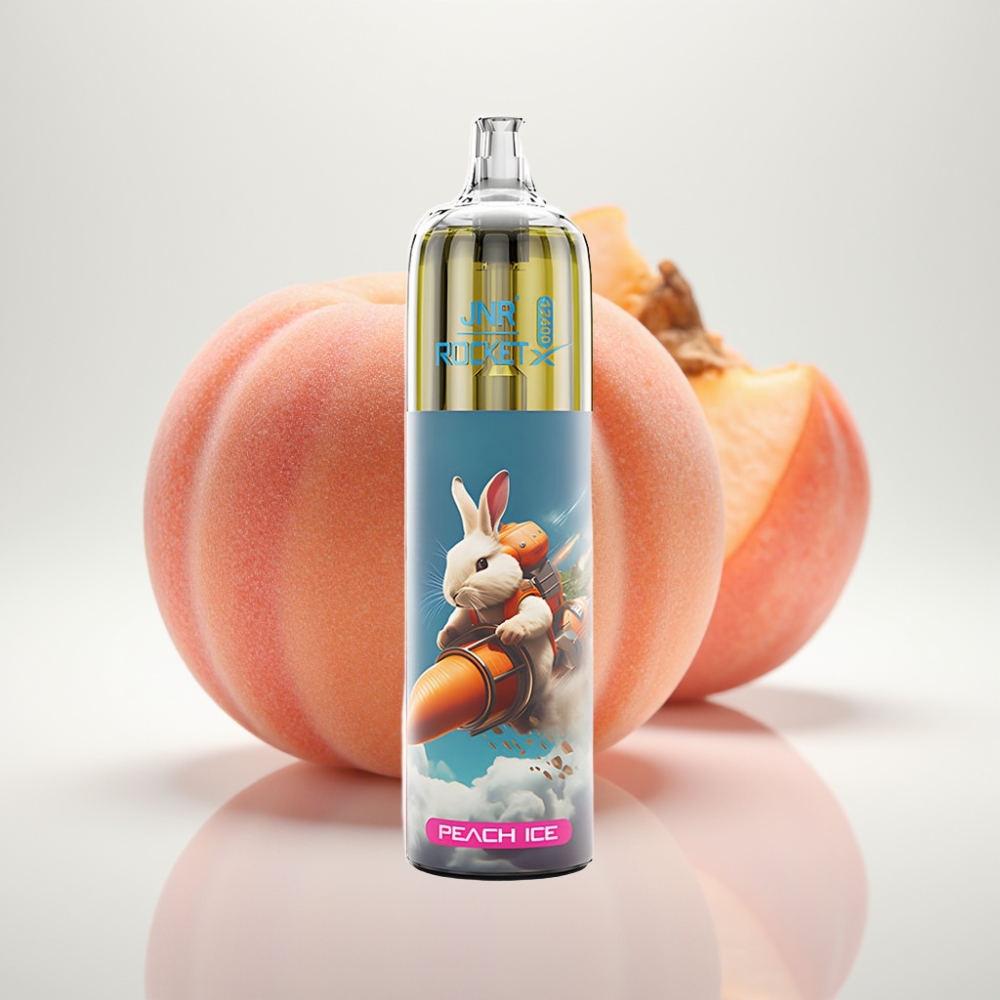 JNR Rocket-X 12400 Puffs Vape Desechable con Durazno Helado 25ml Tipo-C