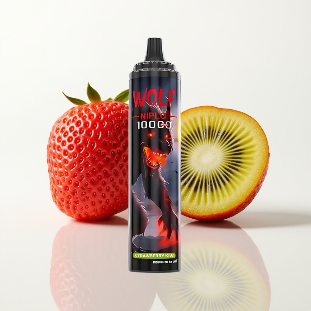 JNR Wolf Niplo 10000 Puffs Fresa Kiwi - 20ml 650mAh Tipo-C