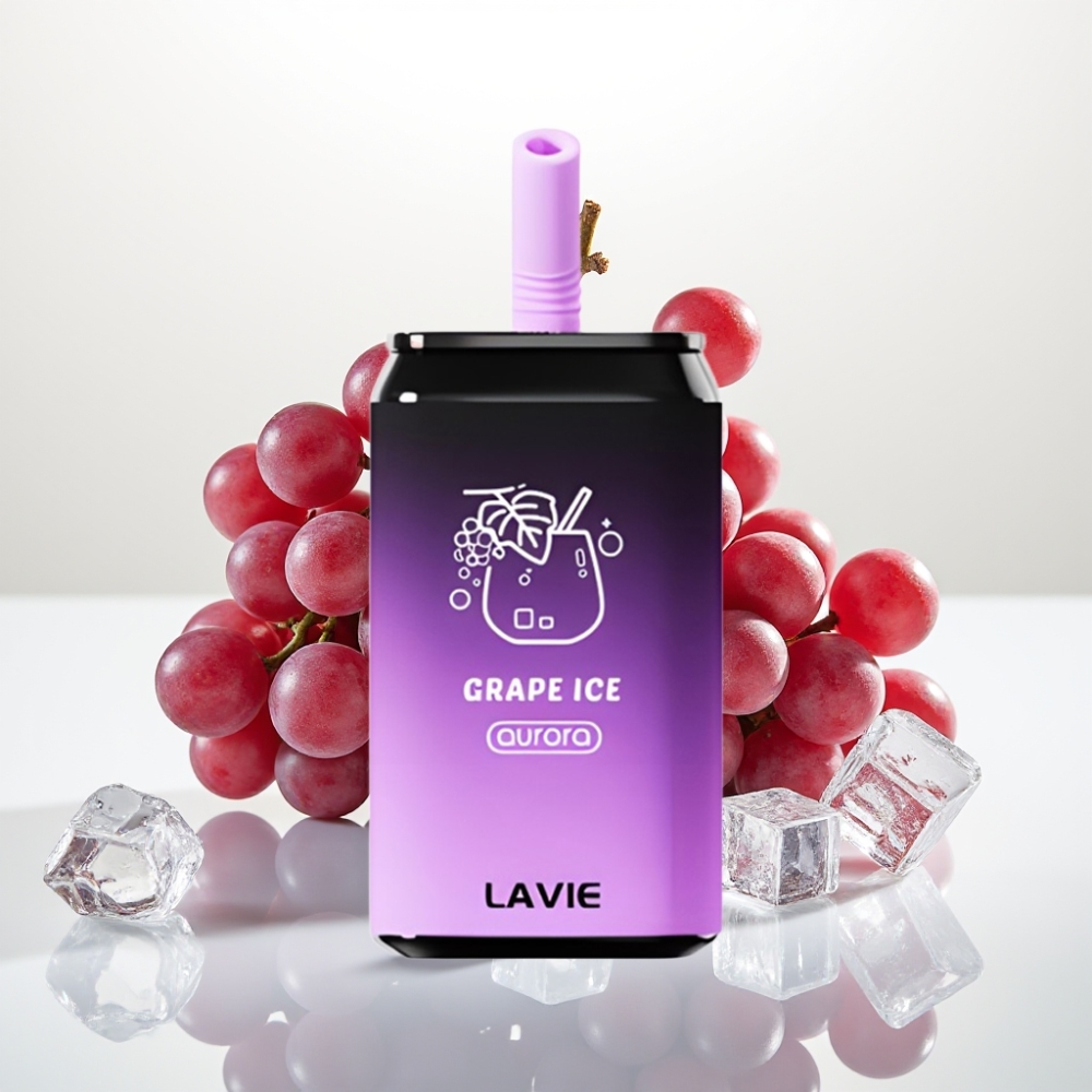 LAVIE Aurora 11000 Puffs Vape Desechable Uva Helada – 22ML 5 Nicotina Tipo C