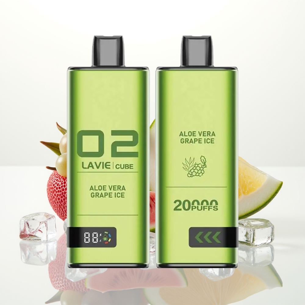 Lavie Cube 20000 Puffs Desechable Vape Sabor Aloe Vera Uva Hielo 28ML Tipo C