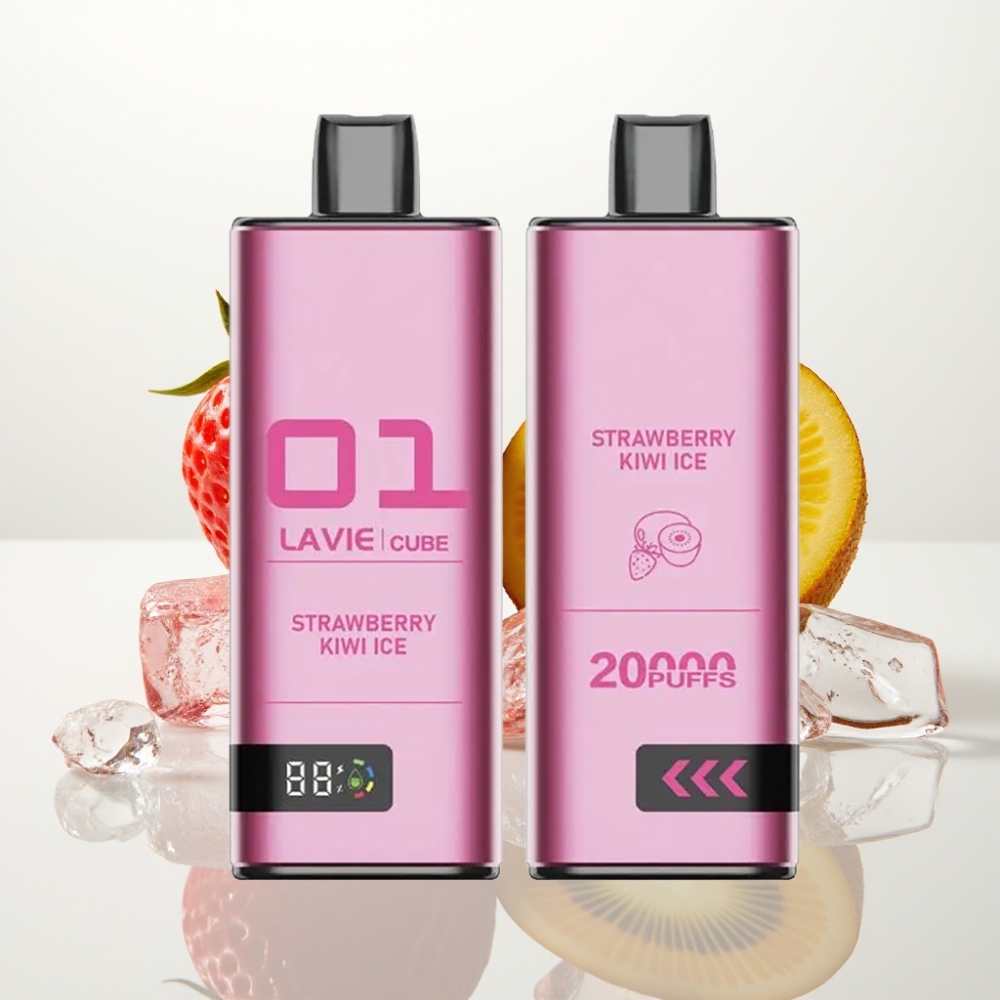 Lavie Cube 20000 Puffs Vape Desechable Fresa Kiwi Hielo 28ML Tipo C