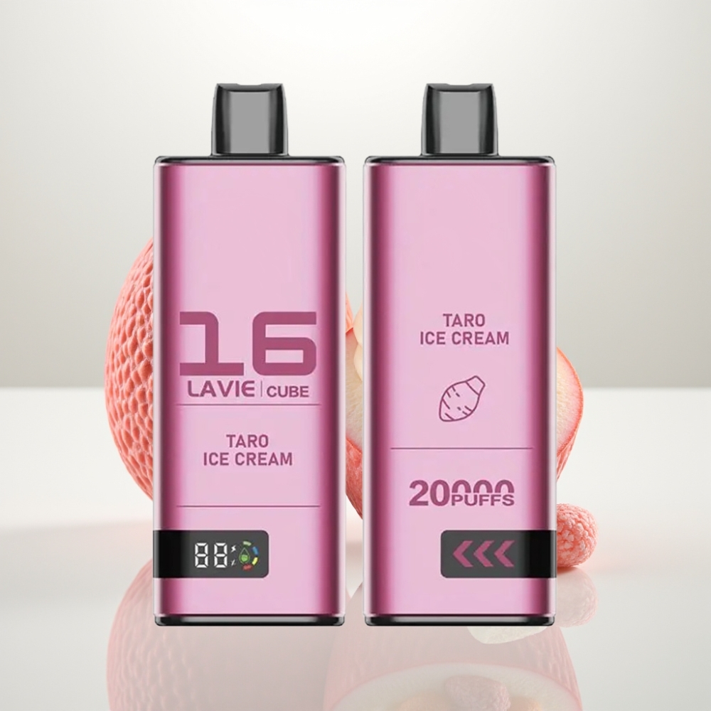 Lavie Cube 20000 Puffs Vape Desechable Helado de Taro 28ML Tipo C