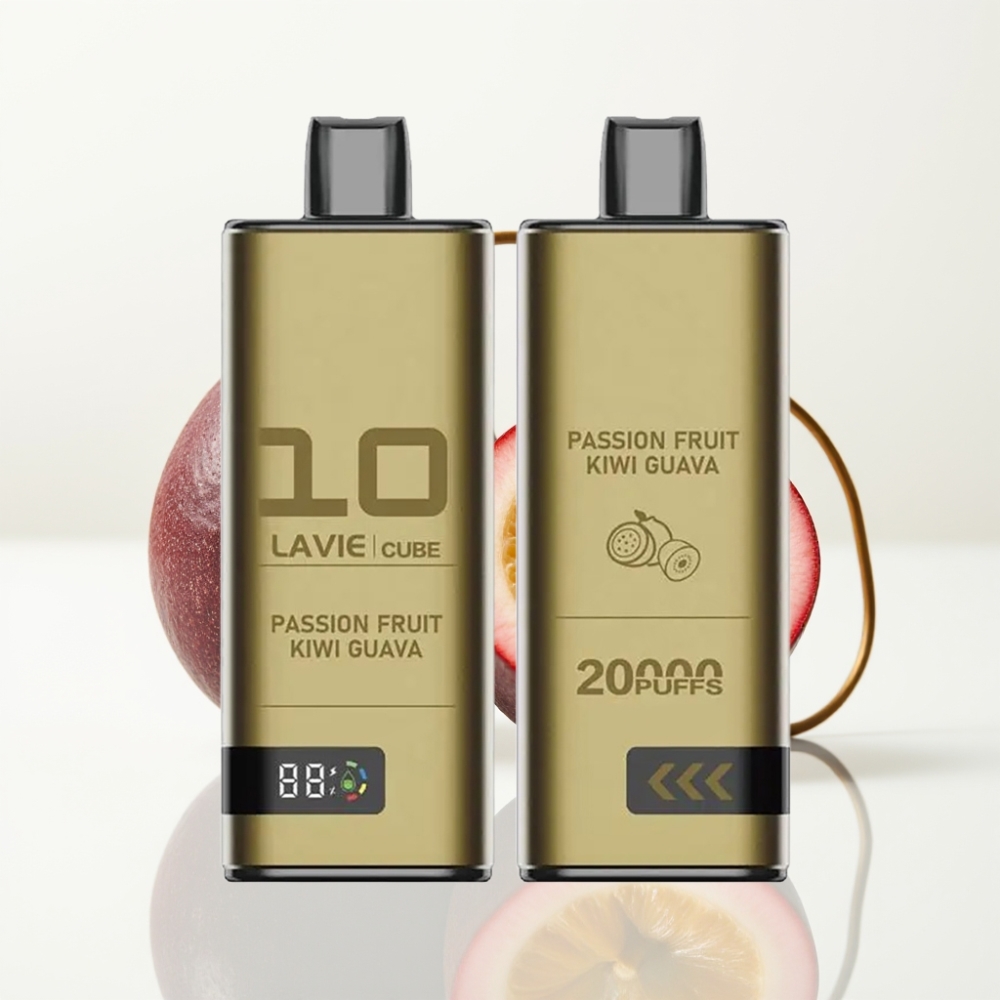 Lavie Cube 20000 Puffs Vape Desechable Maracuyá Kiwi Guayaba 28ML 5 Nic Sal