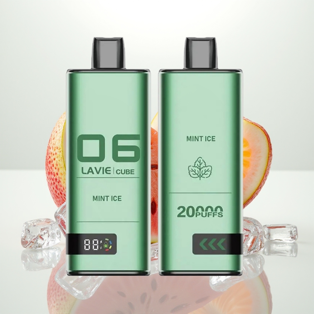 Lavie Cube 20000 Puffs Vape Desechable Menta Hielo – 28ML 5 Nic Sal Tipo C