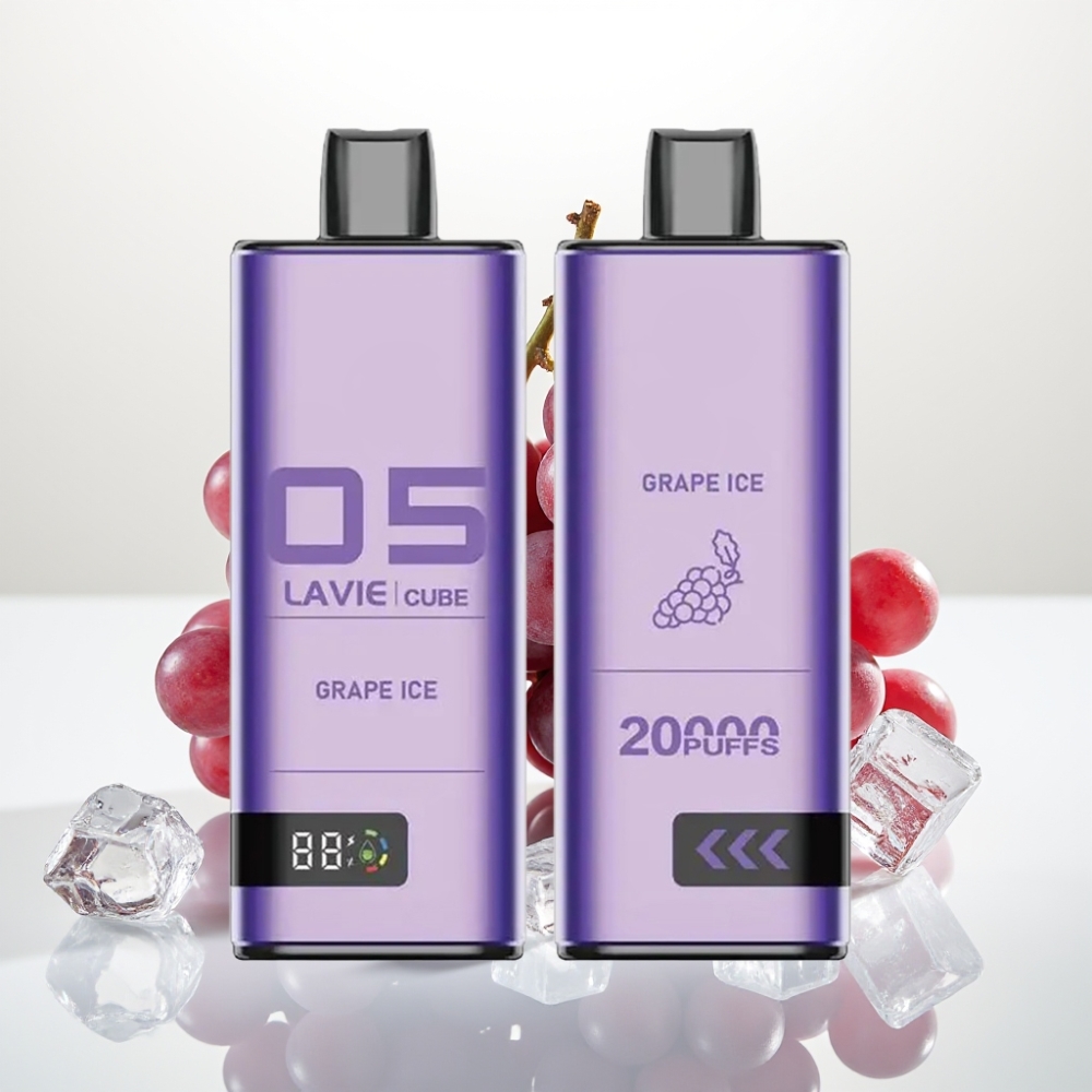 Lavie Cube 20000 Puffs Vape Desechable Uva Hielo – 28ML 5 Nic Sal Tipo C