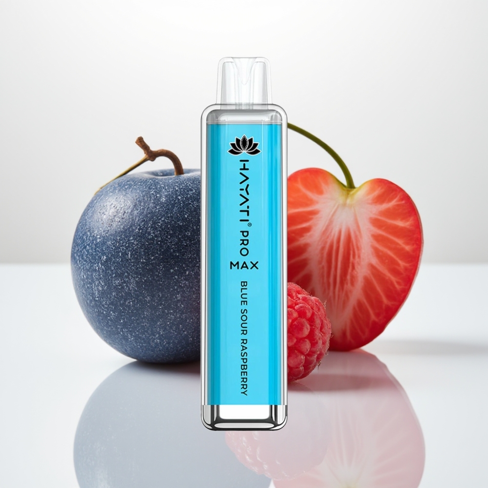 Hayati Pro Max 4000 Puffs Vape Desechable Frambuesa Azul Ácida 1400mAh Recargable