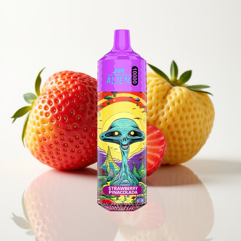 JNR Alien 10000 Puffs Vape Desechable Fresa Piña Colada 850mAh RGB Tipo-C