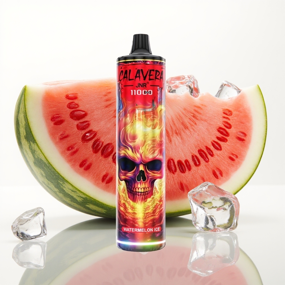 JNR Calavera 11000 Puffs Vape Desechable Sandía Helada – Tipo-C 850mAh 21ml