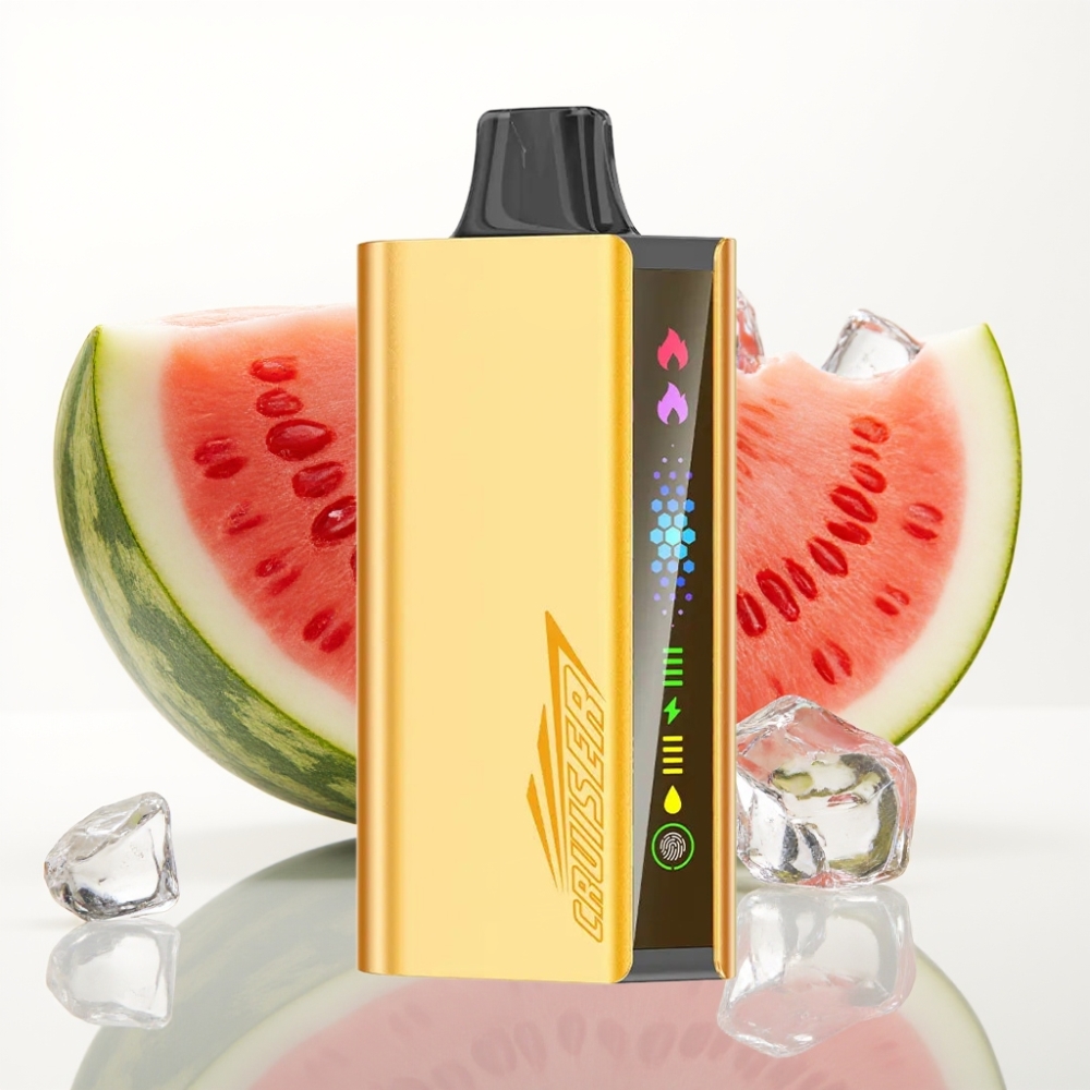 JNR Cruiser 12000 Puffs Sin Carga Vape Desechable Sandía Helada Pantalla Animada