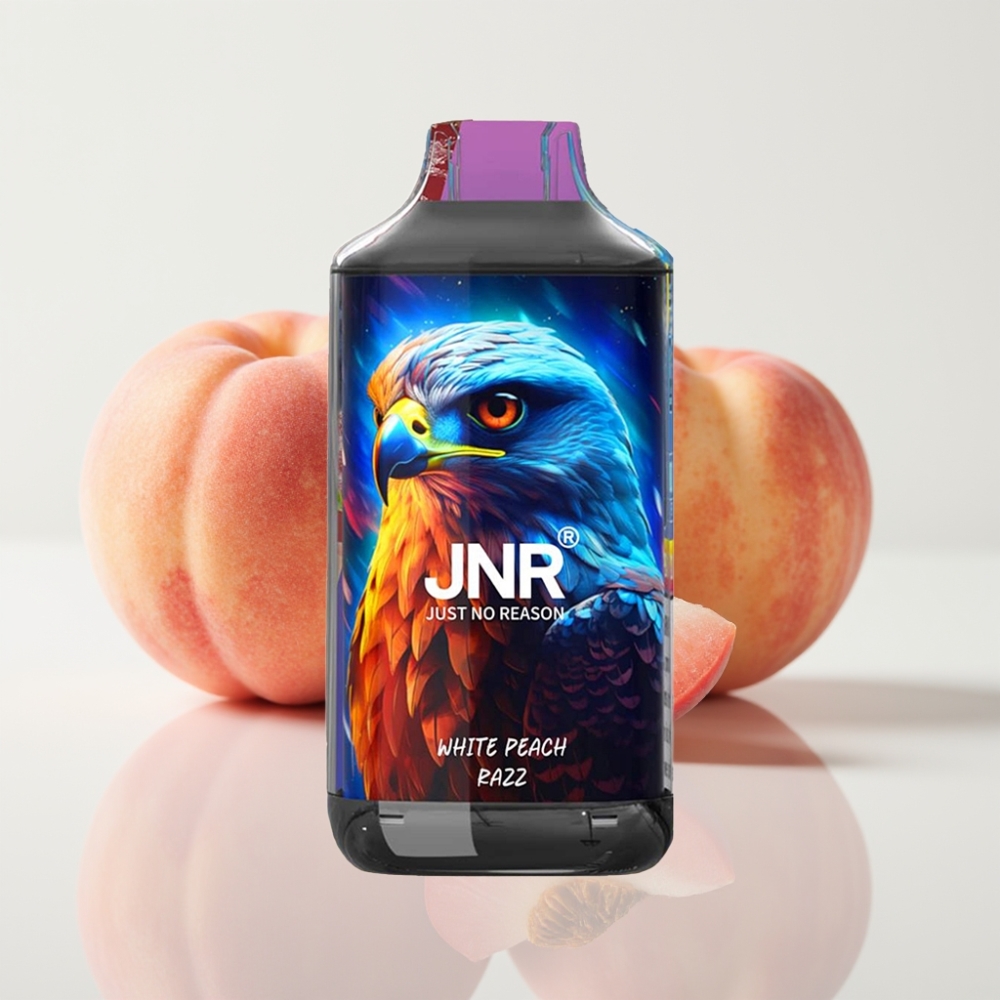 JNR Falcon 16000 Puffs Vape Durazno Blanco Razz 850mAh Tipo C LED