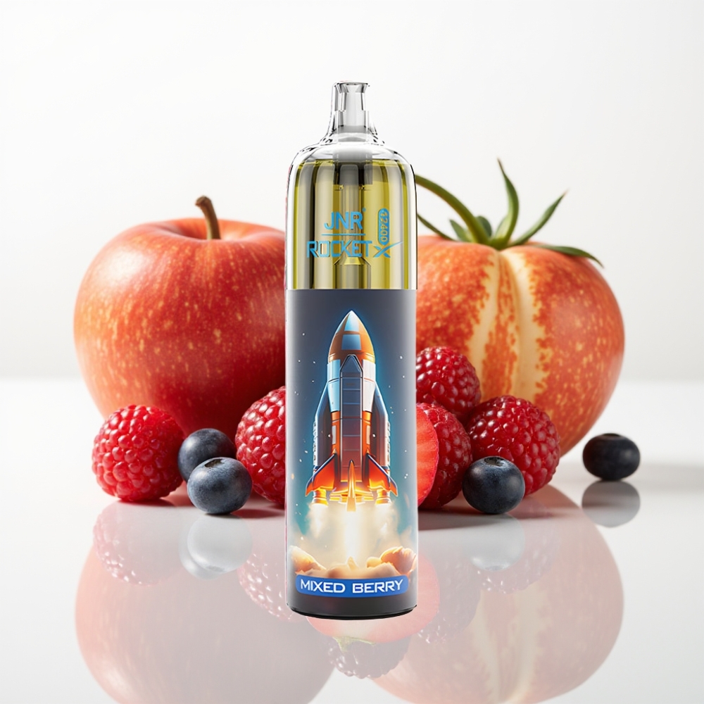 JNR Rocket-X 12400 Puffs Vape Desechable con Flujo de Aire Ajustable y Luz RGB – Frutos Mixtos